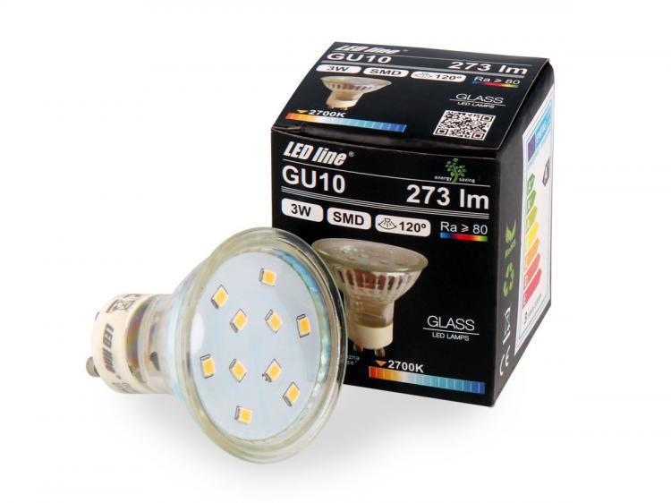 LED line® GU10 SMD 220-260V 3W 273lm 120 2700K